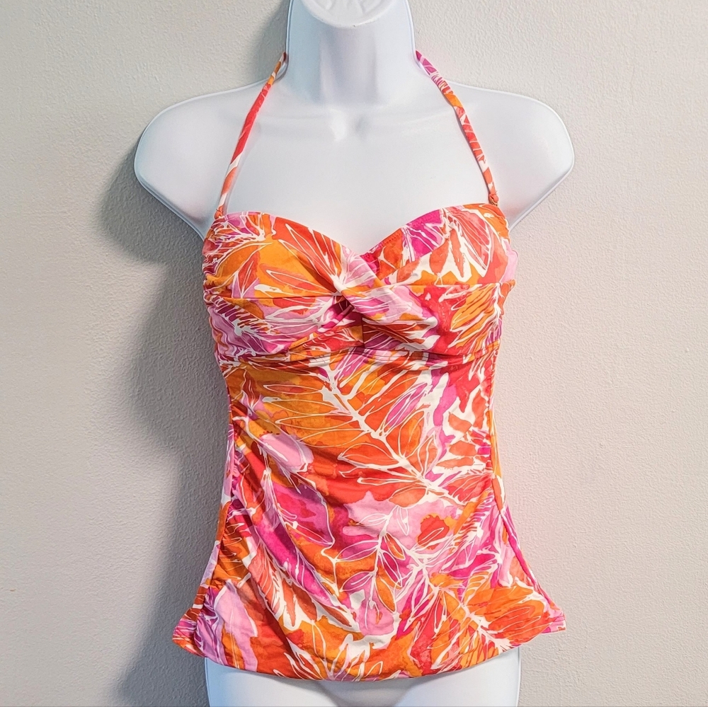 8 LRL Ralph Lauren Swim Tank Top Halter Tropical Resort Summer Vacation Tankini